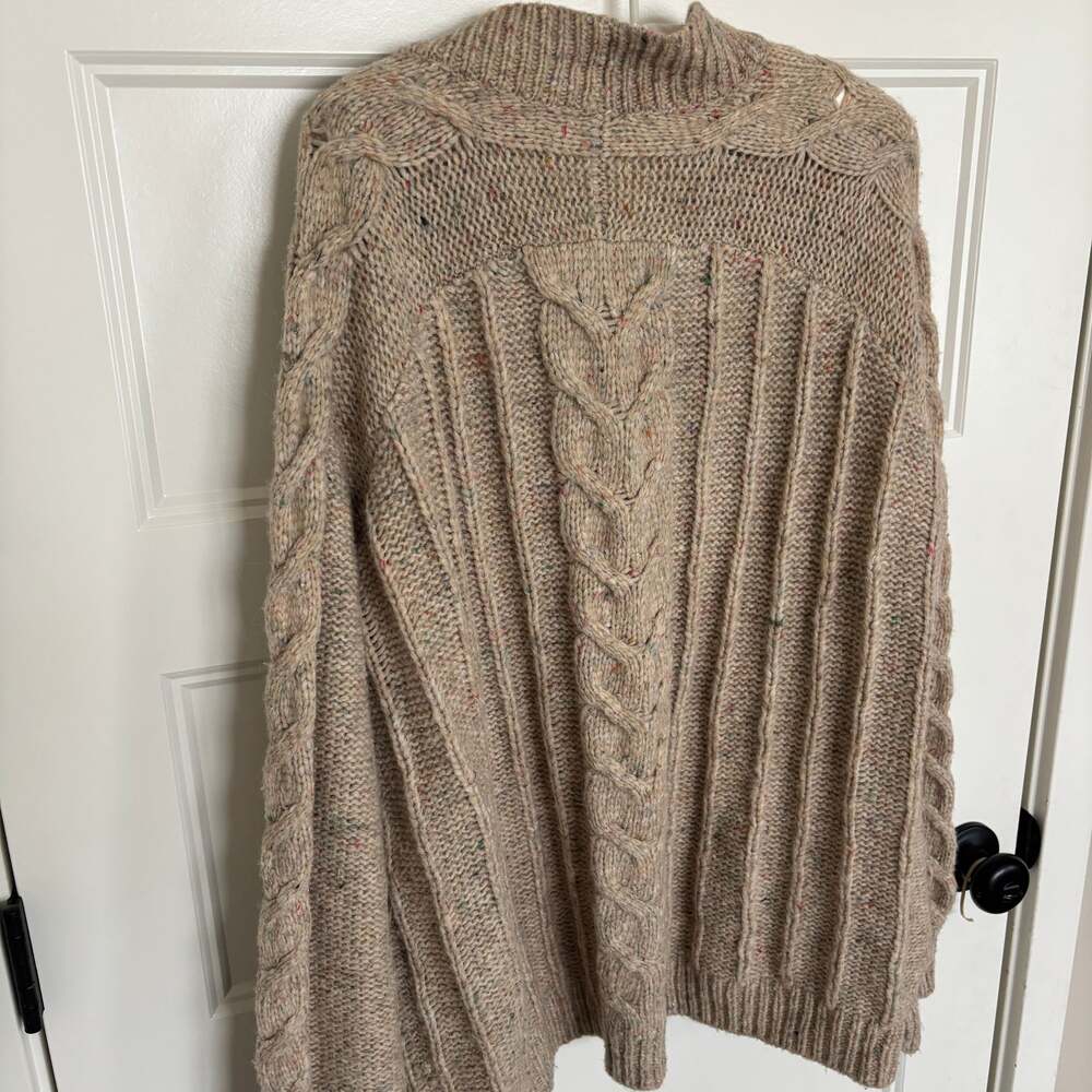 Madewell Marled Panelstitch Chunky Grandpa Open Front Cardigan Sweater - Picture 4 of 6